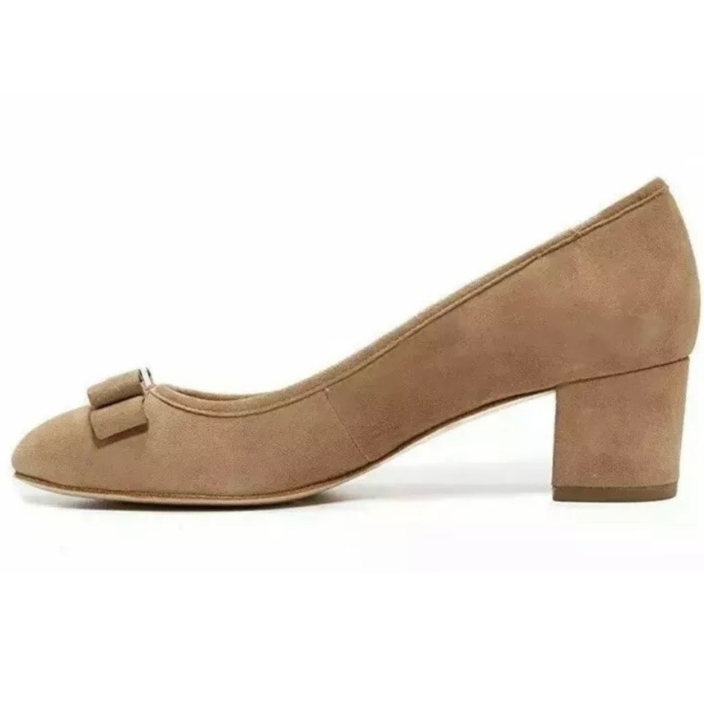 🆕 Michael Kors Kiera Flex Mid Pump Suede - Beige